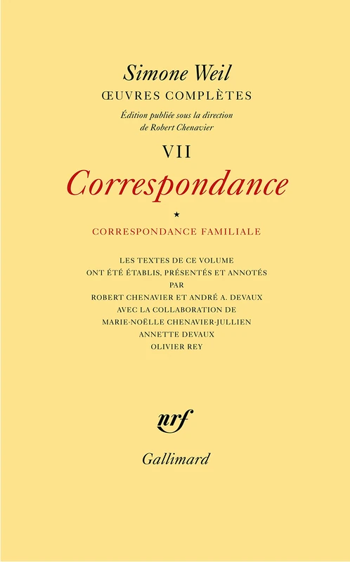 OEuvres complètes (Tome 7 Volume 1)-Correspondance) (Hors série Connaissance)