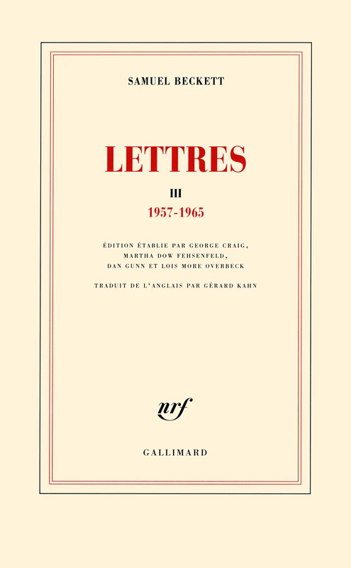 Lettres III: (1957-1965)