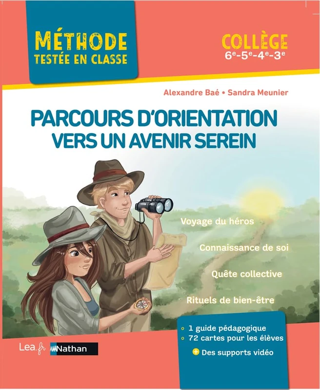 Parcours d'orientation vers un avenir serein: Collège 6e, 5e, 4e, 3e - Avec 1 guide pédagogique, 72 cartes pours les élèves et des supports vidéo - Image 1