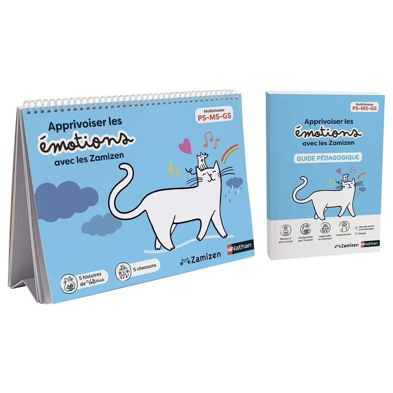 Zamizen - Apprivoiser les émotions avec les Zamizen PS MS GS - Chevalet + Guide pédagogique: Pack en 2 volumes : Chevalet et guide pédagogique
