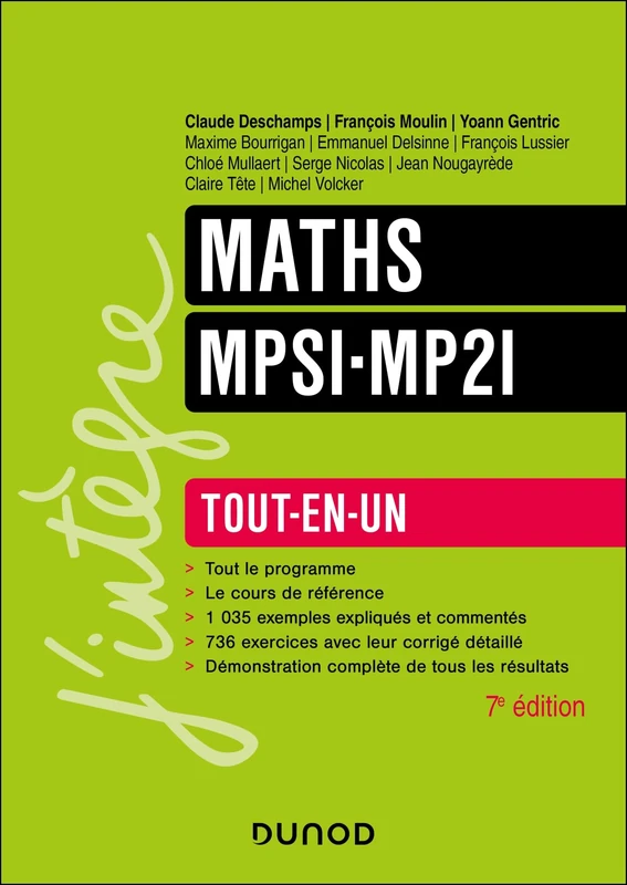 Maths MPSI-MP2I Tout-en-un - 7e éd.: Tout-en-un - Image 1