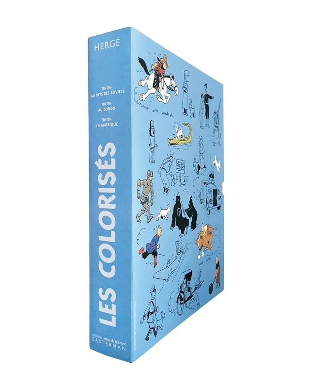 Coffret 3 volumes "Les colorisés" : Tintin en Amérique - Tintin au Congo - Tintin au pays des Soviets: édition Petit Vingtième colorisée