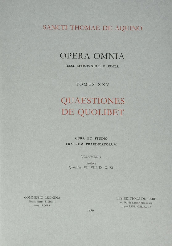 QUAESTIONES DE QUOLIBET - TOME 25: 2 volumes - Image 1