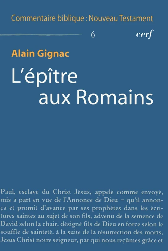 L'ÉPÎTRE AUX ROMAINS