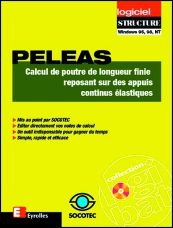 Logiciel Péléas, Logibat: Calcul de poutre de longueur finie reposant sur des appuis continus élastiques