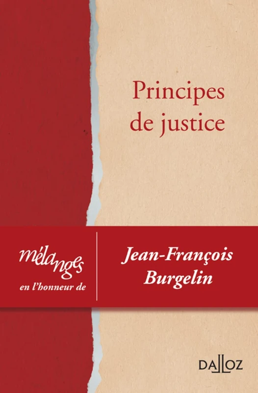 Mélanges en l'honneur de Jean-François Burgelin - Principes de justice - Image 1