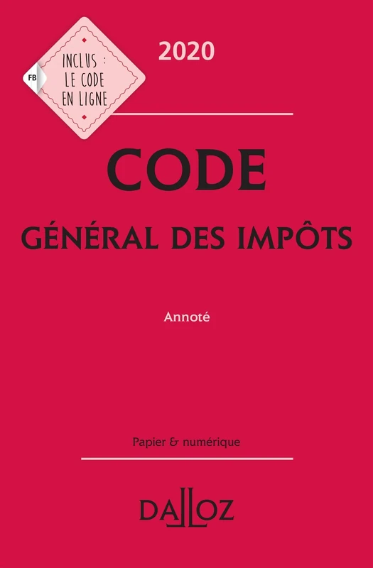 Code général des impôts 2020, annoté - 29e ed. - Image 1