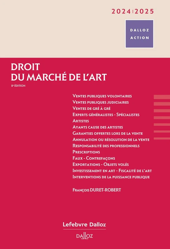 Droit du marché de l'art 2024/2025 8ed - Image 1