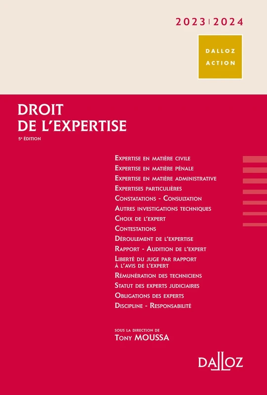 Droit de l'expertise 2023/2024. 5e éd.