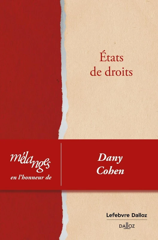 Mélanges en l'honneur de Dany Cohen - Etats de droits - Image 1