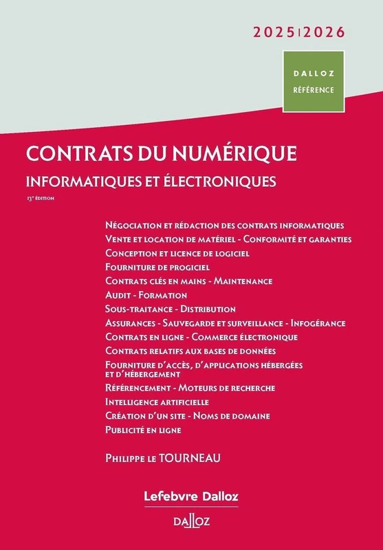 Contrats du numérique 2025/2026. 13e éd. - Informatiques et électroniques