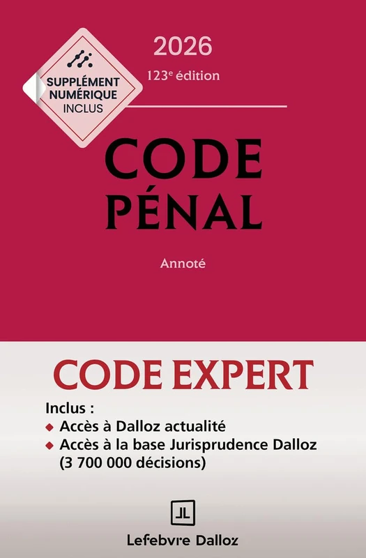 Code Dalloz Expert. Codes pénal et procédure pénale 2026 + Supplément "loi narcotrafic" inclus: 2 volumes