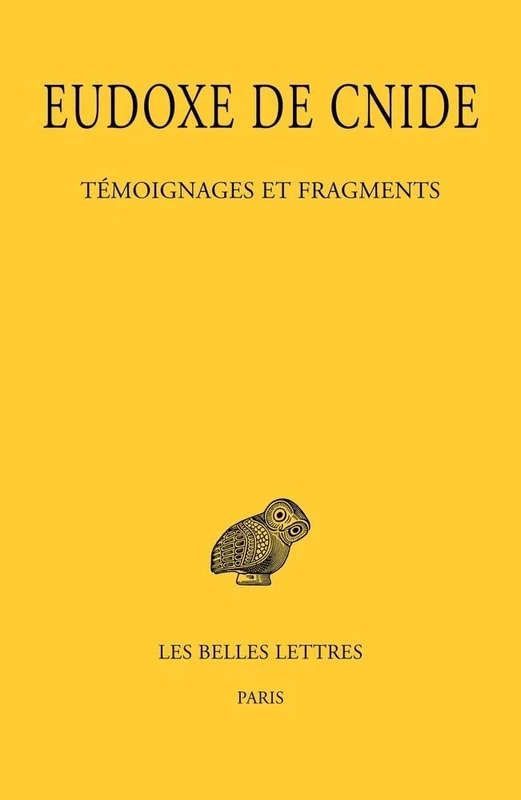 Eudoxe de Cnide, Temoignages Et Fragments