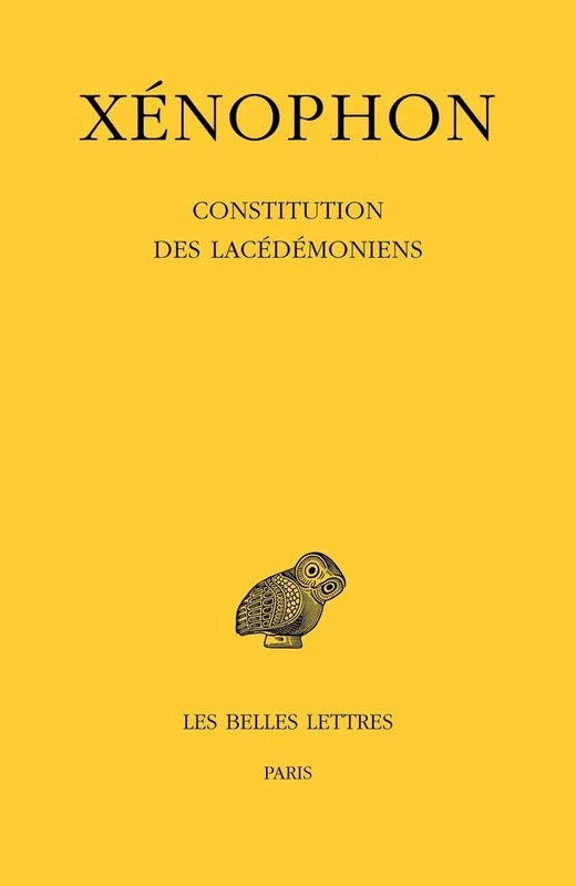 Xenophon, Constitution Des Lacedemoniens (Bude Xenophon)