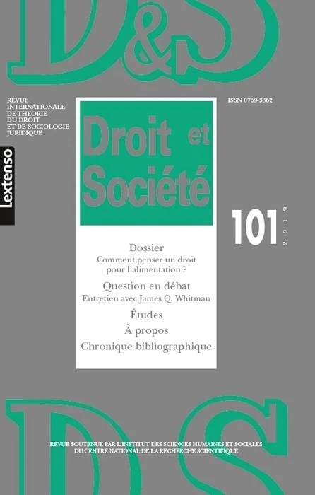 DROIT ET SOCIETE N 101-2019