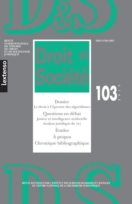 Revue Droit et Société, 2019 N°103