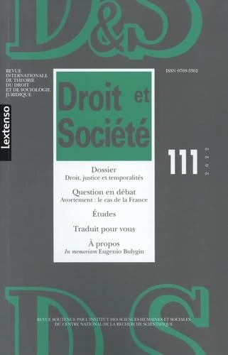 Droit & Société N°111-2022: Dossier : Droit, justice et temporalités • Question en débat : Avortement : le cas de la France - Image 1