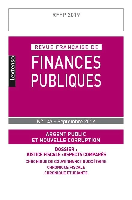 Revue Française de Finances Publiques N°147 - septembre 2019