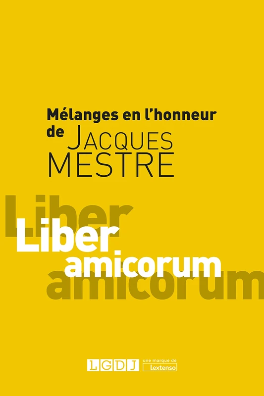 MELANGES EN L'HONNEUR DE JACQUES MESTRE - Image 1