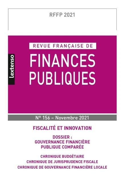 Revue Française de Finances Publiques N°156 - Novembre 2021 - Image 1