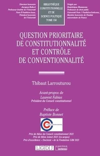 Question prioritaire de constitutionnalité et contrôle de conventionnalité (Tome 158)