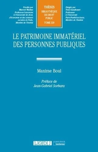 Le patrimoine immatériel des personnes publiques (Tome 329)