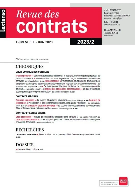 Revue des contrats 2-2023 - Image 1