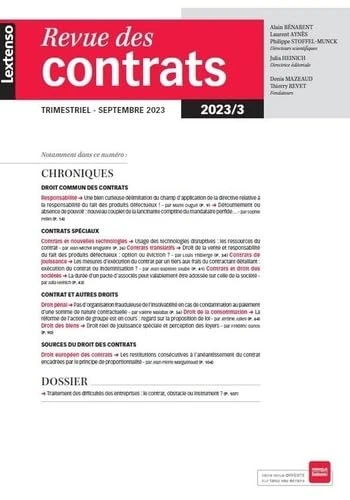 Revue des contrats 3-2023 - Image 1