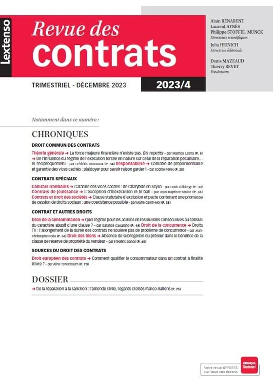 Revue des contrats 4-2023 - Image 1
