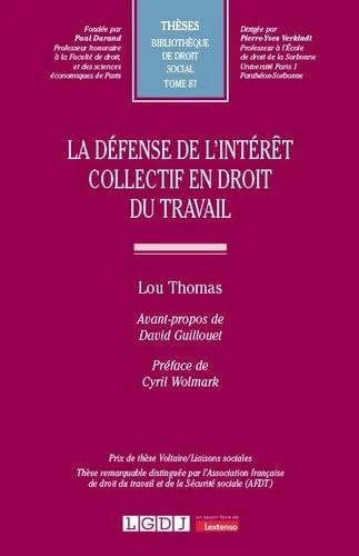 La défense de l'intérêt collectif en droit du travail (87)