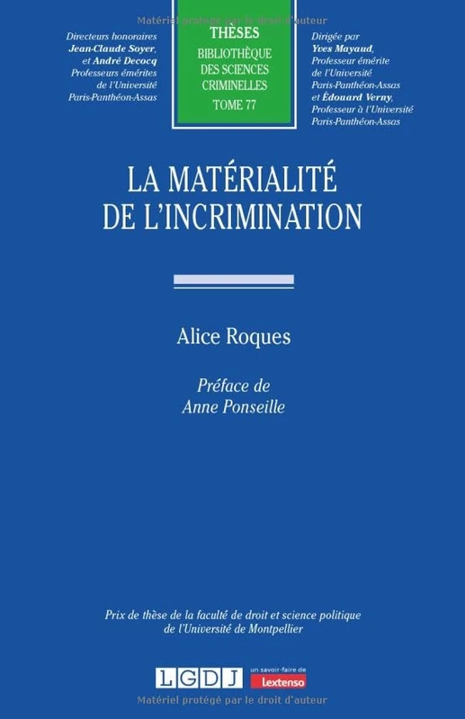 La matérialité de l'incrimination (77)