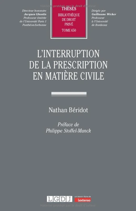 L'interruption de la prescription en matière civile (650) - Image 1
