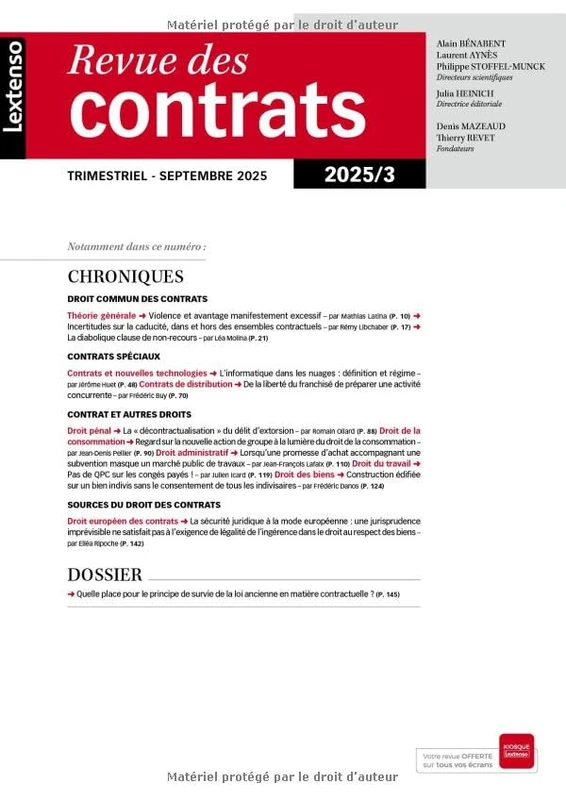 Revue des Contrats 03/2025