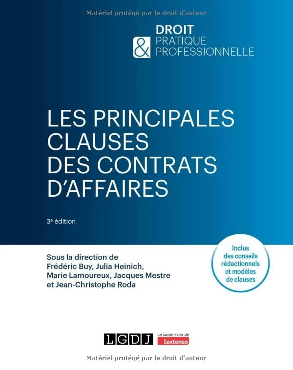 Les principales clauses des contrats d'affaires: Inclus des conseils rédactionnels et modèles de clauses - Image 1
