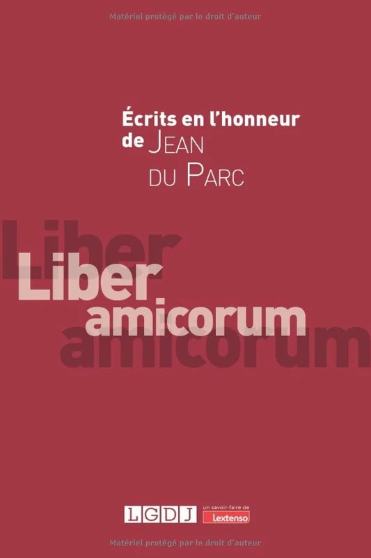 LGDJ - Ecrit en l'honneur de Jean Du Parc - Law Book - Image 1