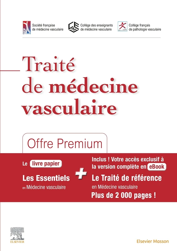Traité de médecine vasculaire - Offre Premium: Le livre papier Les Essentiels en Médecine vasculaire + votre accès à l'ebook du traité complet - Image 1