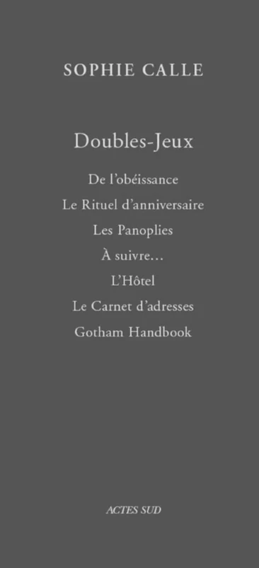 Coffret Sophie Calle, Doubles-jeux 7 vols
