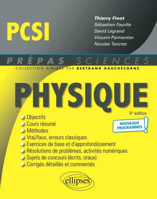 Physique PCSI - Programme 2021 (Prépas Sciences)