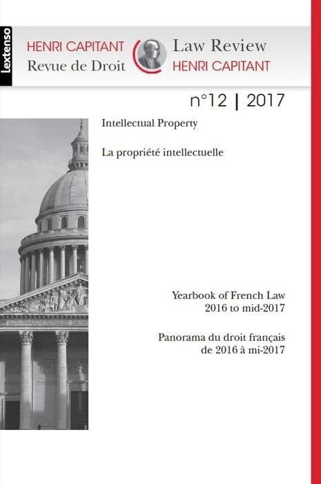 HENRI CAPITANT - REVUE DE DROIT N 12 2017 - Image 1