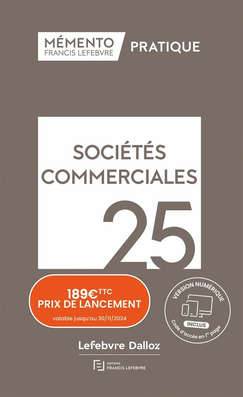 Mémento Sociétés commerciales 2025