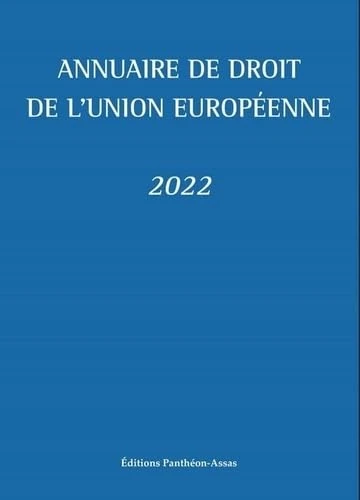 Annuaire de droit de l'Union europeenne 2022 - Pantheon Assas - Image 1