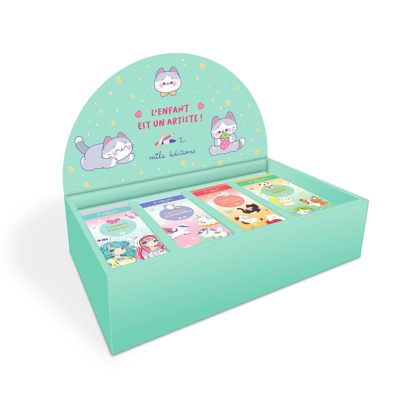 PLV comptoir pleine - Mes petites cartes à colorier - 20 exemplaires - Image 1