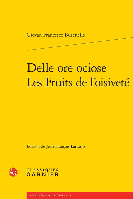 Delle Ore Ociose / Les Fruits de l'Oisivete (Musique Et Litterature)