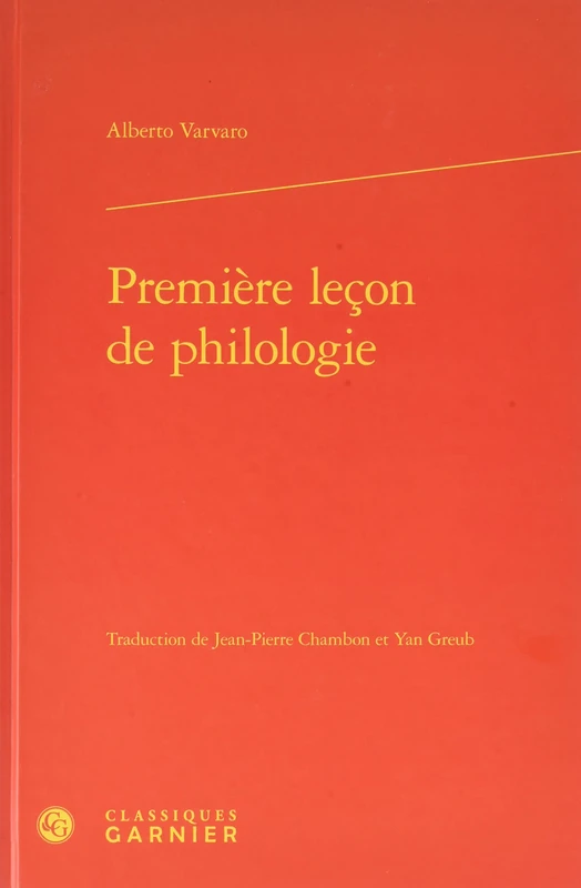 Premiere Lecon de Philologie