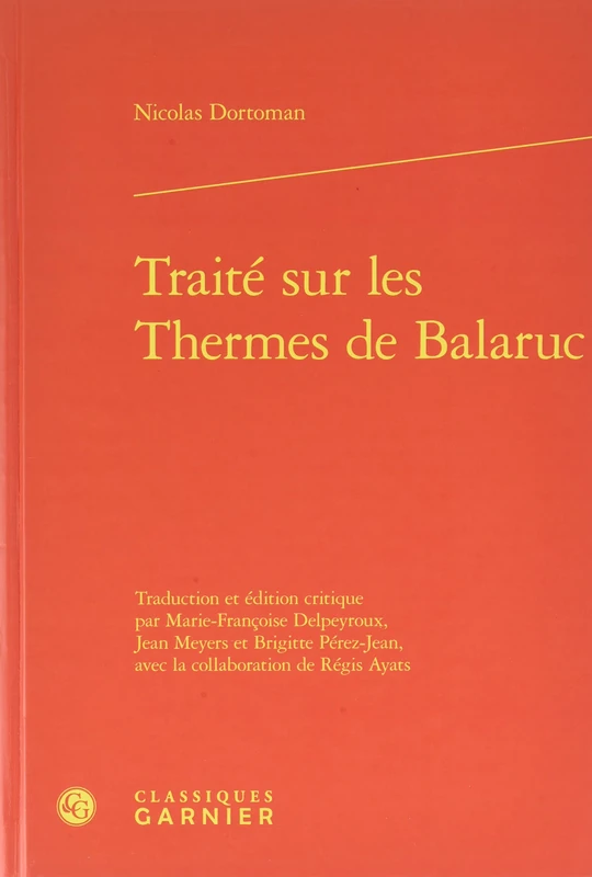 Traité sur les Thermes de Balaruc