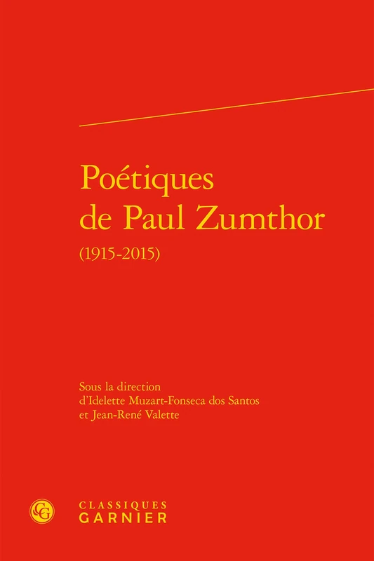 Poetiques de Paul Zumthor: 4 (Fonds Paul-Zumthor)