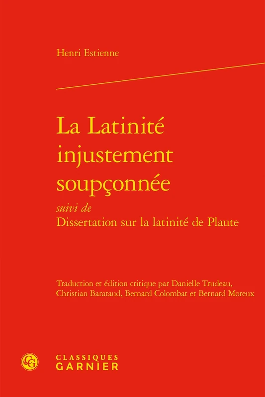 La Latinite Injustement Soupconnee: Suivi de Dissertation sur la latinité de Plaute: 19 - Image 1