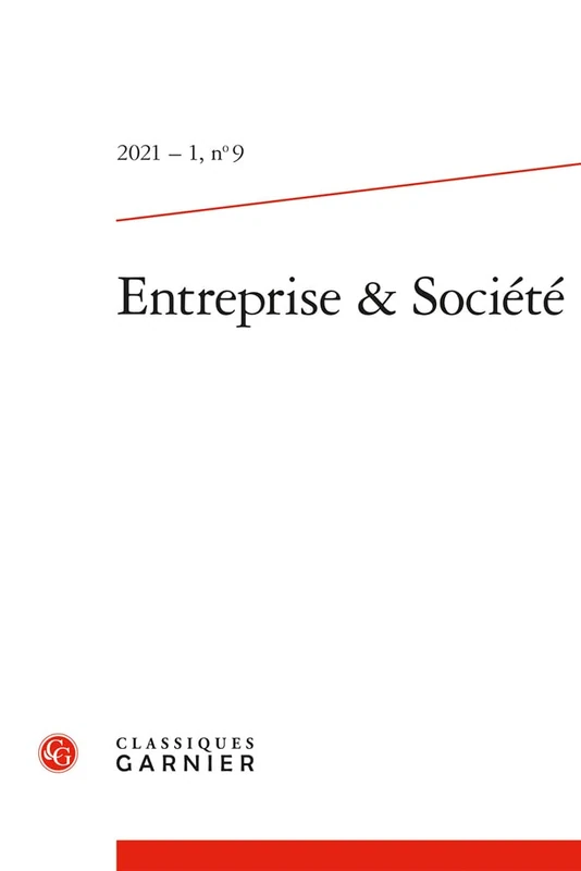 Entreprise & Societe: 2021 - 1, n° 9 2021