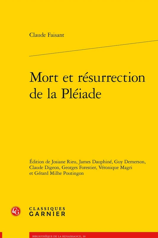 Mort Et Resurrection de la Pleiade