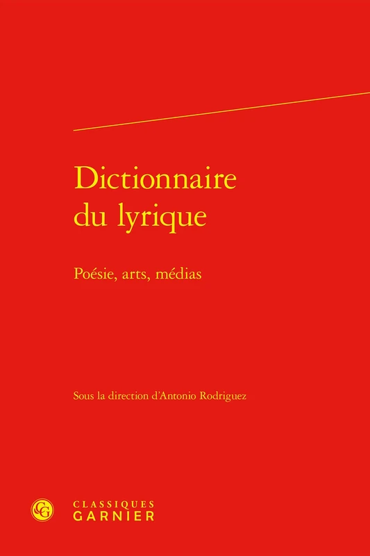 Dictionnaire Du Lyrique: Poesie, Arts, Medias (Dictionnaires Et Syntheses, 27)